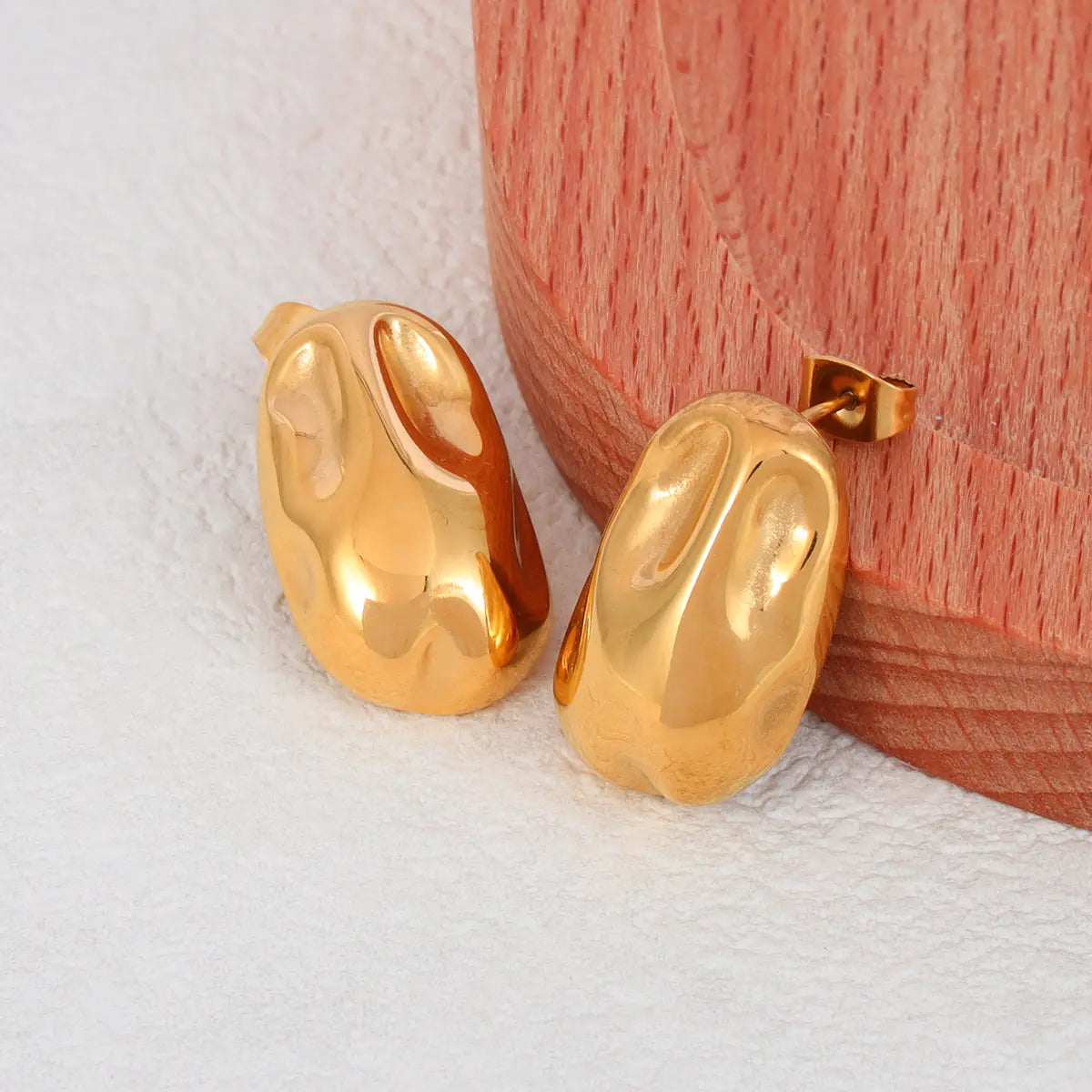 Hammered Gold Earrings