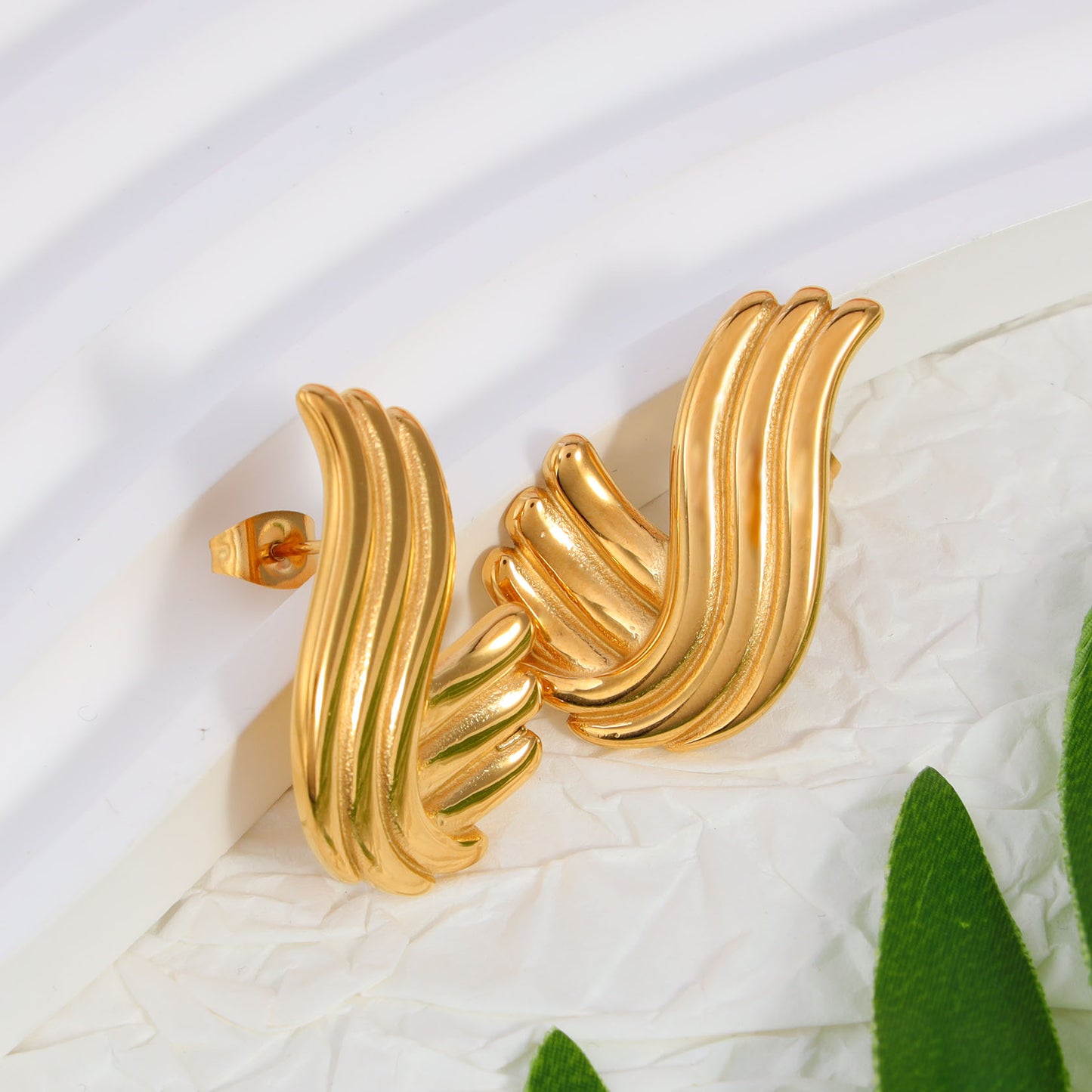 Wave Stud Earrings