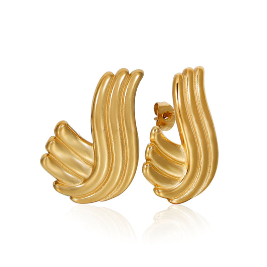 Wave Stud Earrings