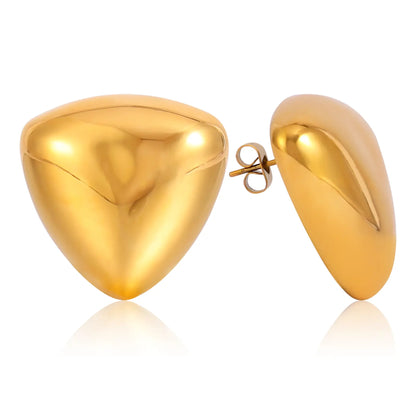 Glossy Triangle Stud Earrings