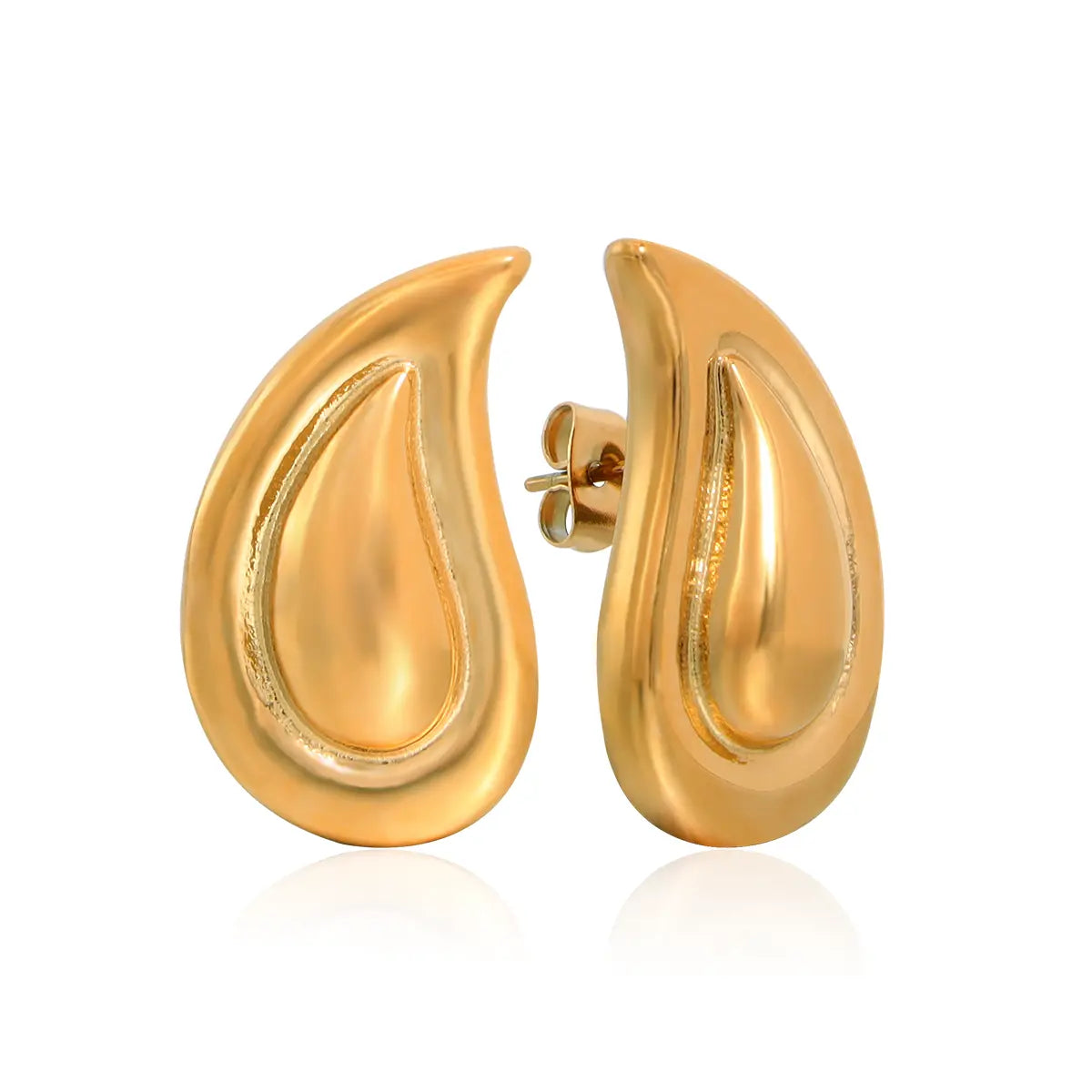 Water Drop Gold Earrings