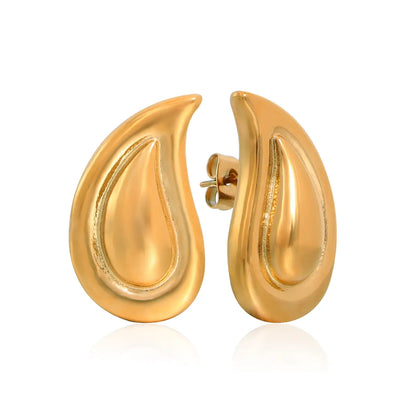 Water Drop Gold Earrings