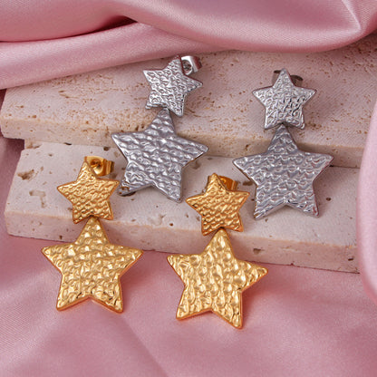 Texture Star Earrings