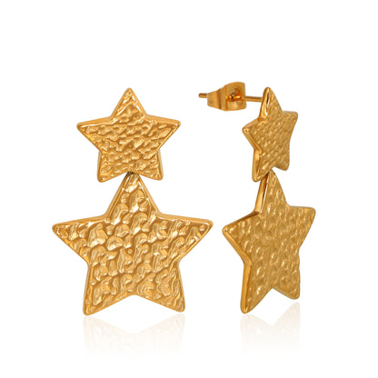 Texture Star Earrings