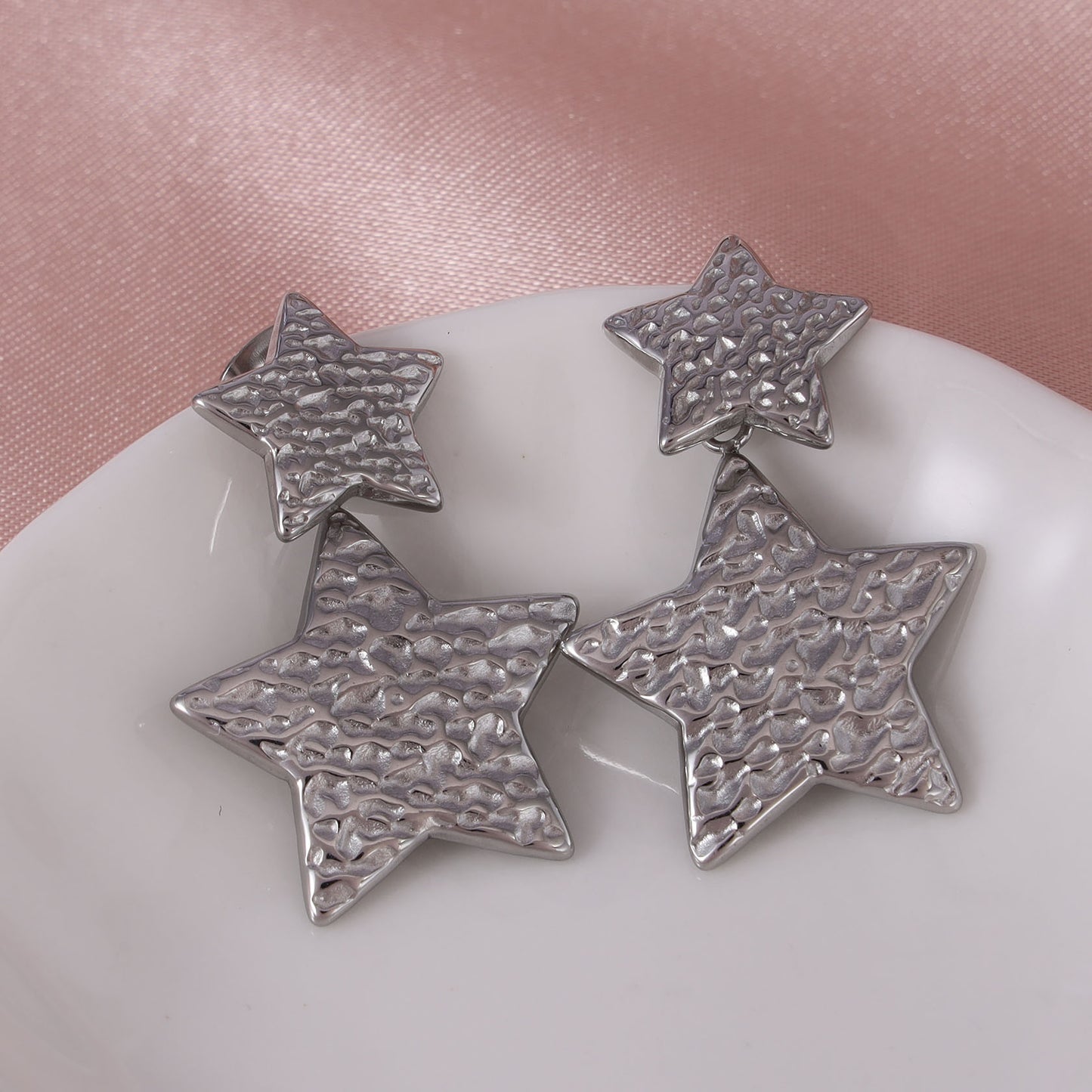 Texture Star Earrings