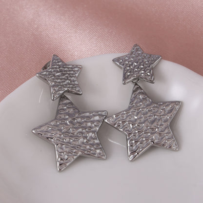 Texture Star Earrings