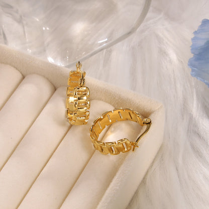 Chain Link Hoop Earrings