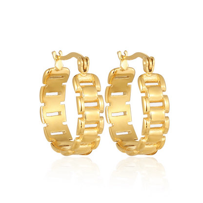 Chain Link Hoop Earrings