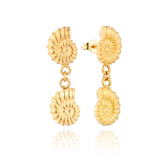 Double Conch Drop Earring