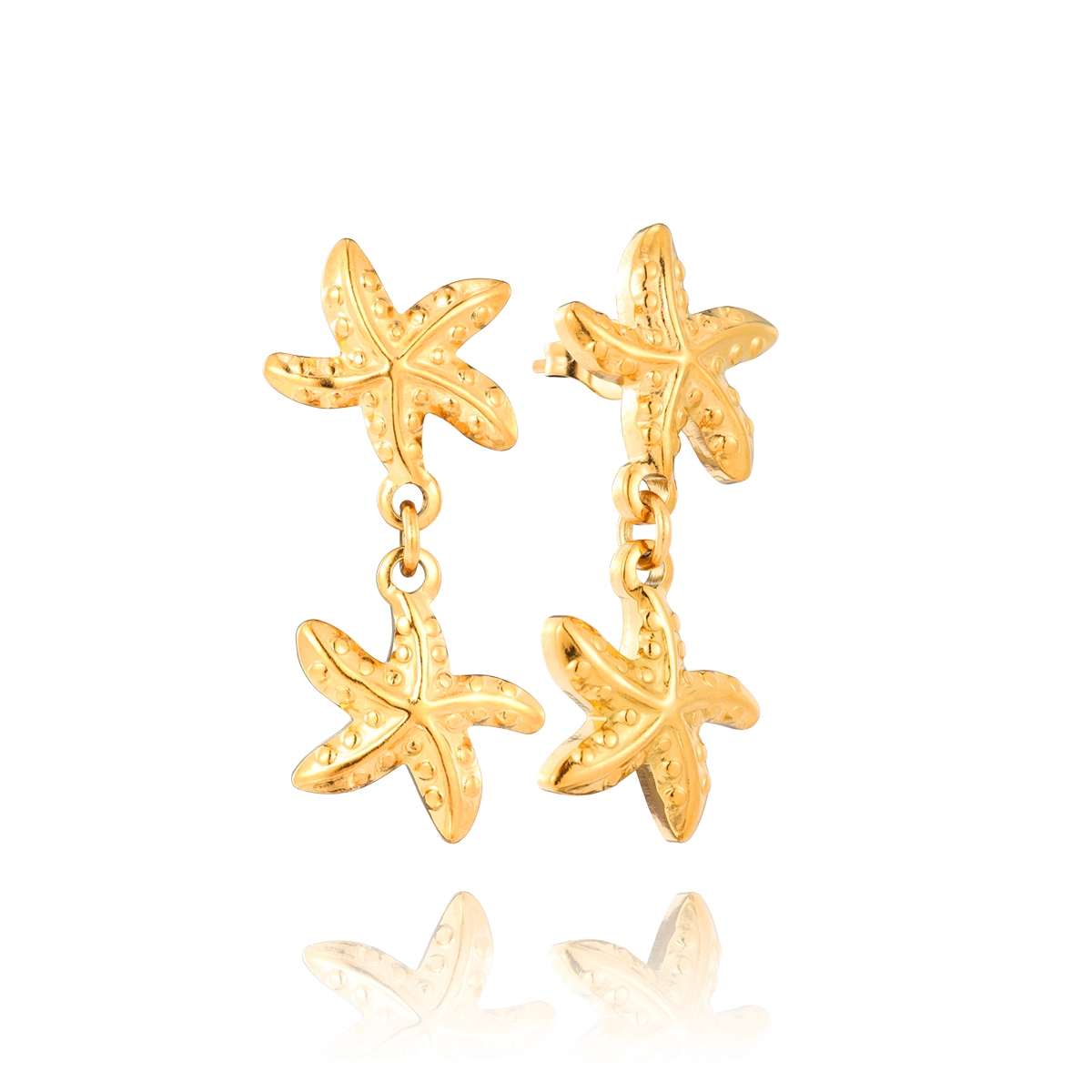Double Starfish Drop Earring