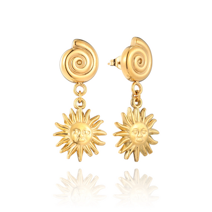 Sun Pendant Earring