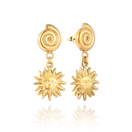 Sun Pendant Earring