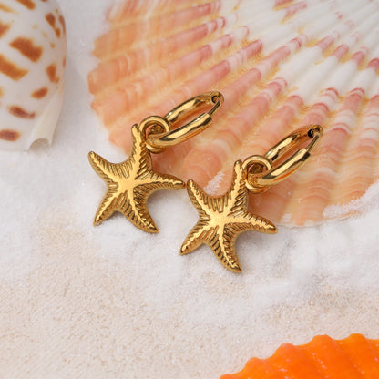 Starfish Pendant Earrings