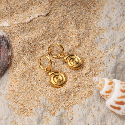 Snail Pendant Earrings