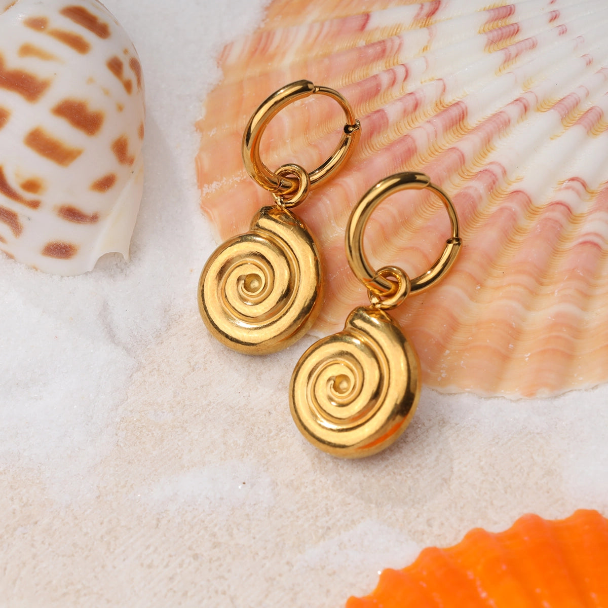 Snail Pendant Earrings