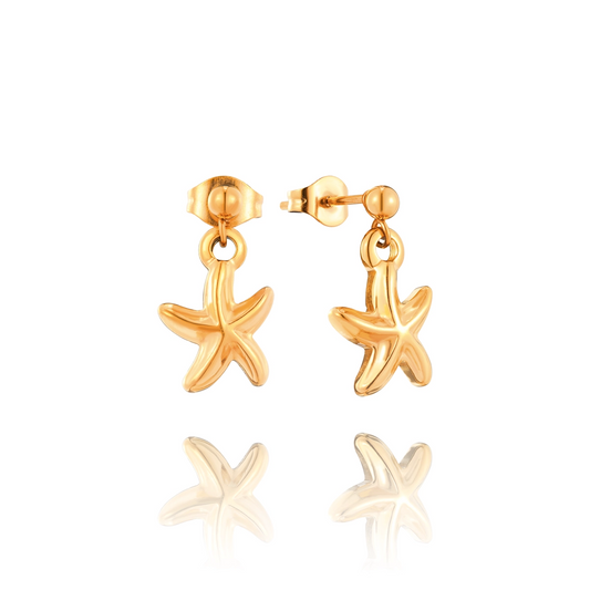 Starfish Pendant Stud Earring