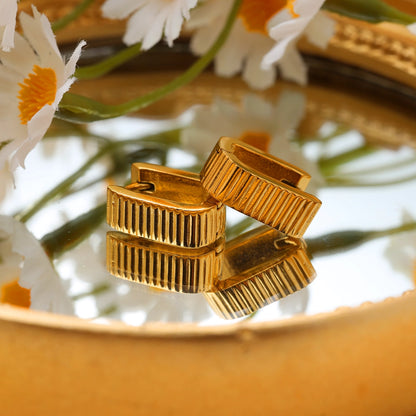 Textured Square Earrings