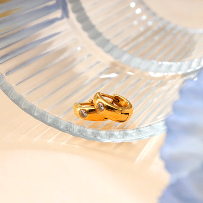 Mini Diamond Hoop Earrings