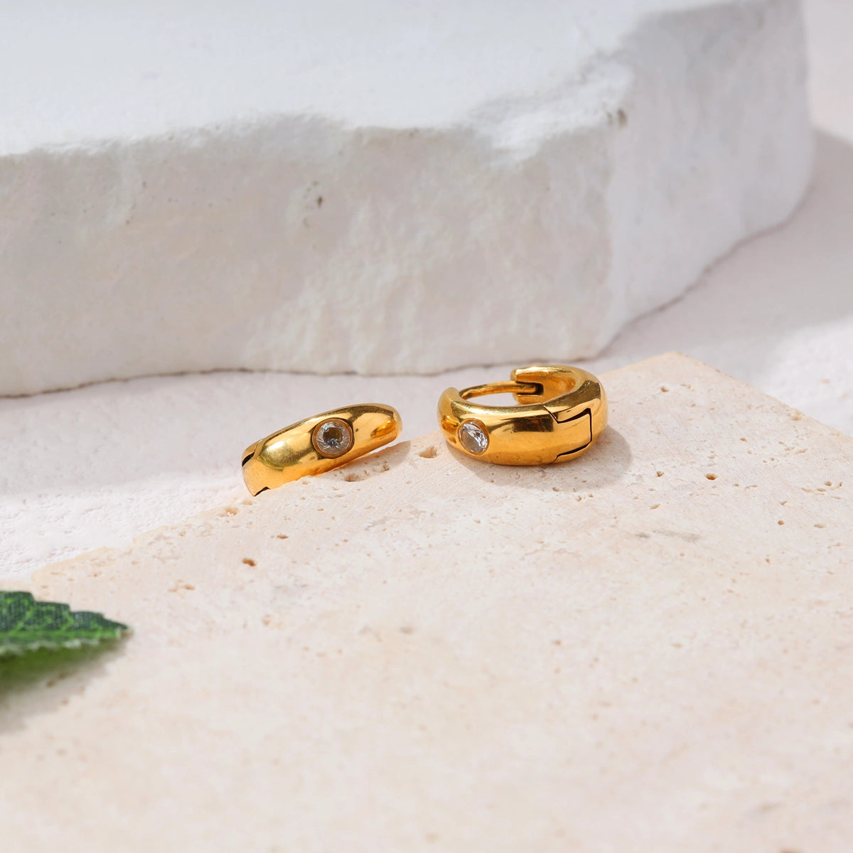 Mini Diamond Hoop Earrings