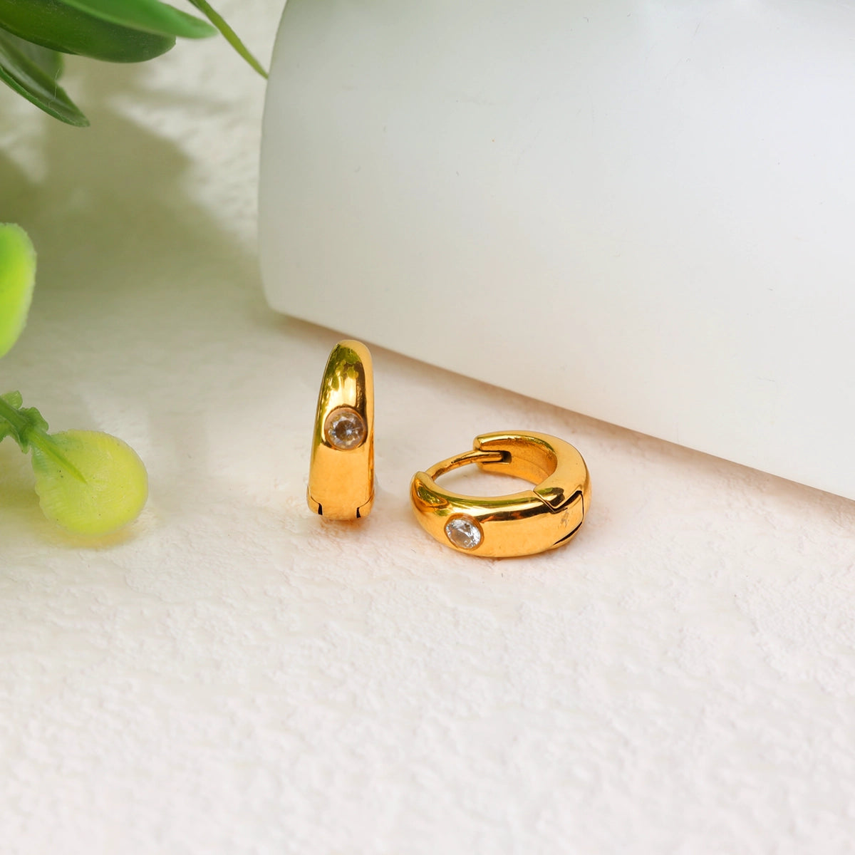 Mini Diamond Hoop Earrings