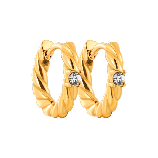 Mini Diamond Twist Earrings