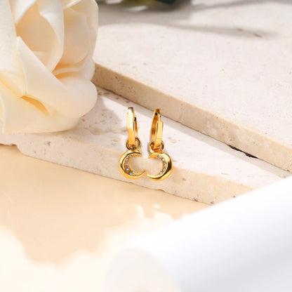 Mini Moon Diamond Earrings