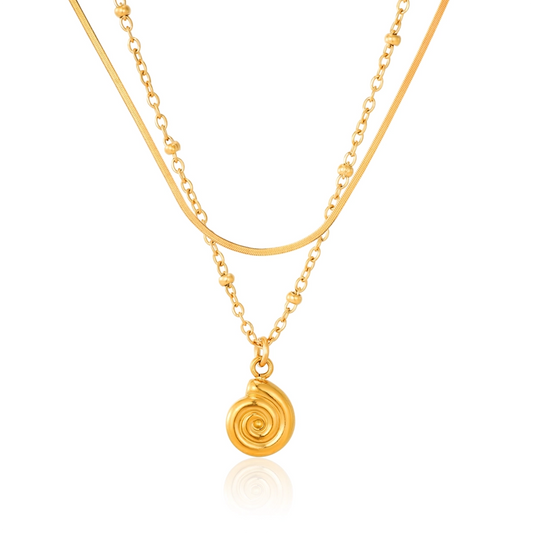 Spiral Double Layer Necklace