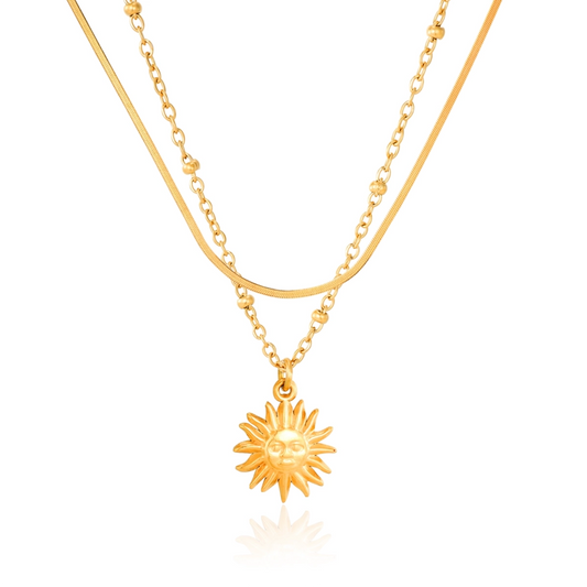 Sun Double Layer Necklace