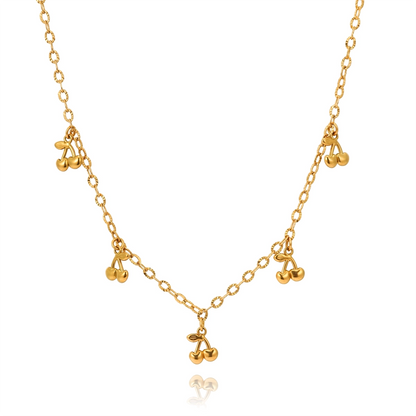 Gold Cherry Necklace