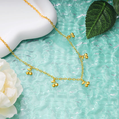 Gold Cherry Necklace
