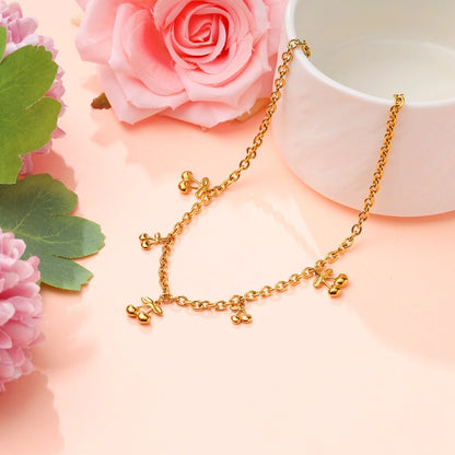 Gold Cherry Charm Necklace