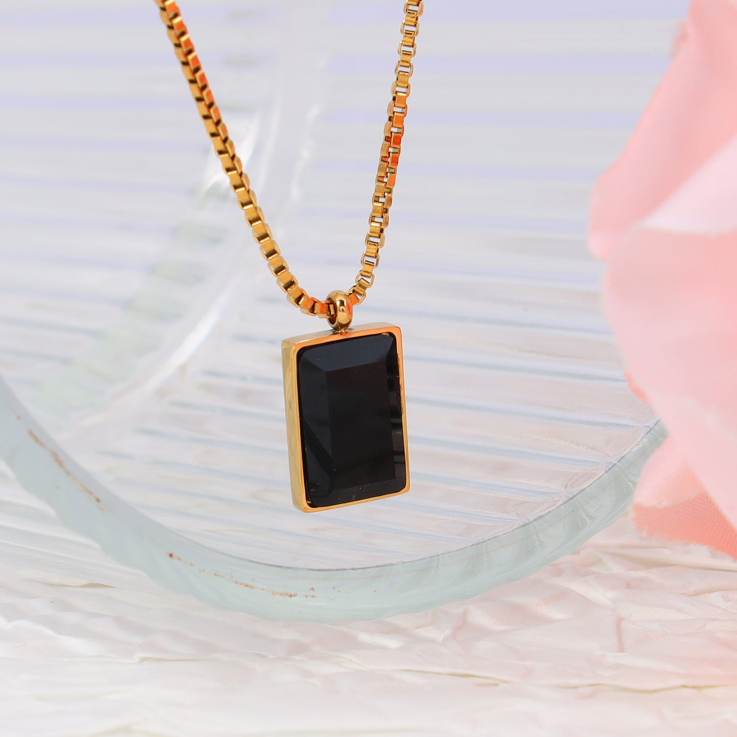 Black Stone Necklace