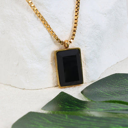 Black Stone Necklace