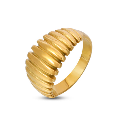 Chunky Ribbed Dome Ring