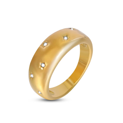 Star Zircon Gold Ring