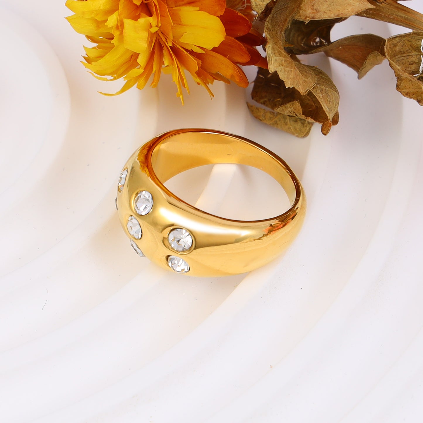 Zircon Gold Ring