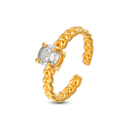 Zircon Twist Open Ring