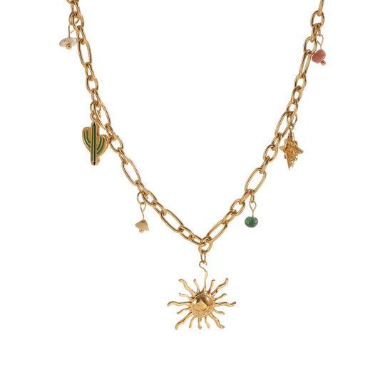 Sun Cactus Necklace