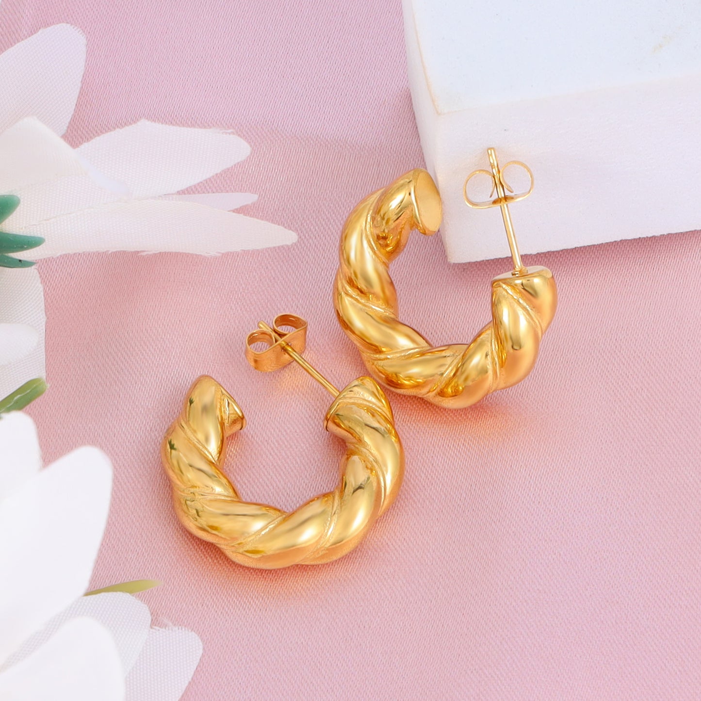 Twist Hoop Earrings