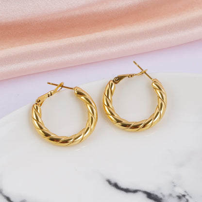 Twisted Hoop Earrings