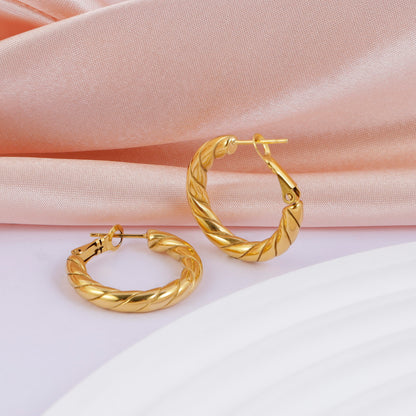 Twisted Hoop Earrings