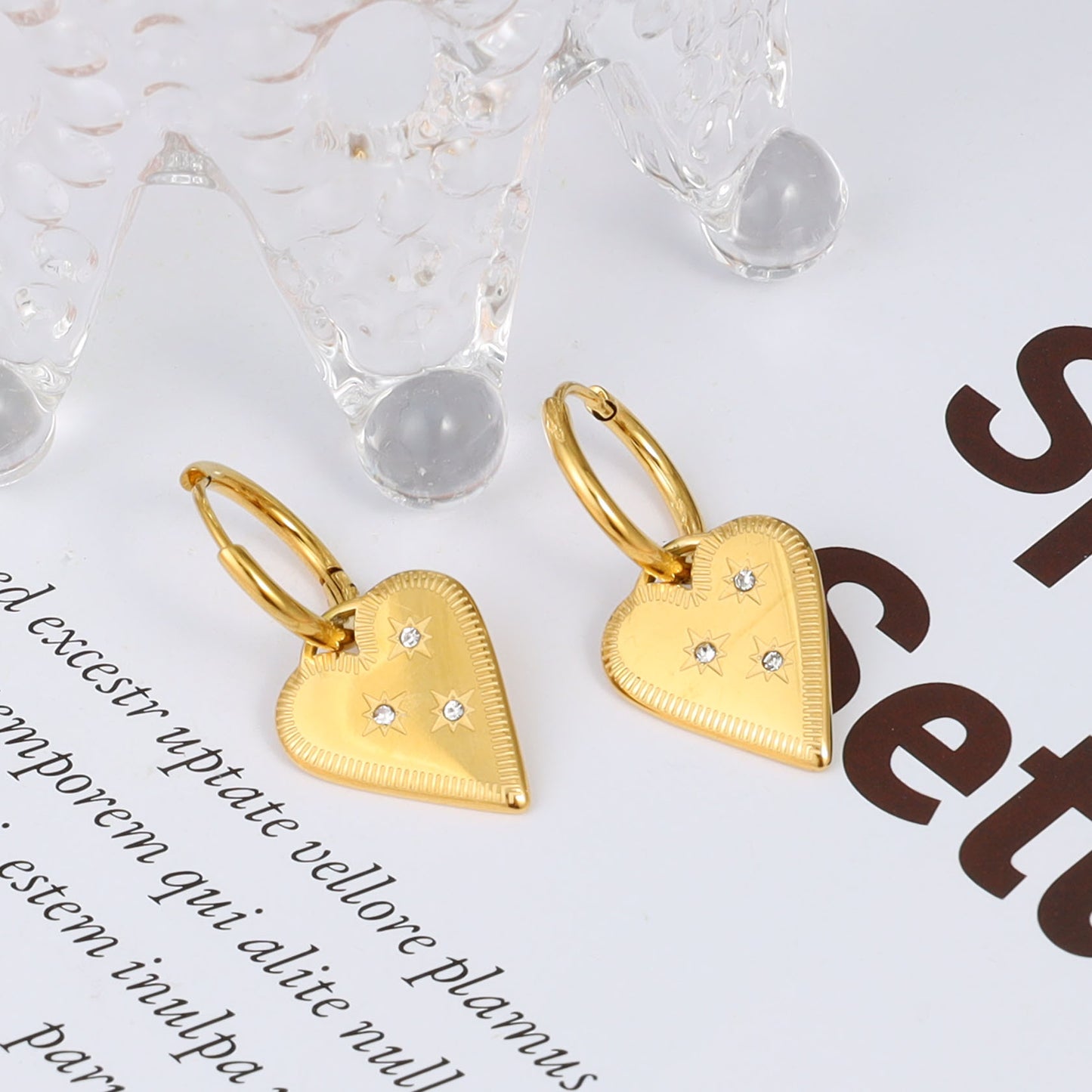 Heart Gold Hoop Earrings