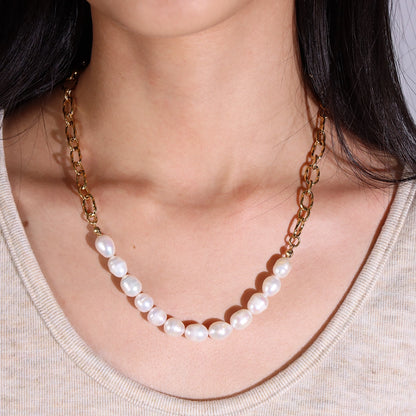 Natural Pearl Chain Necklace