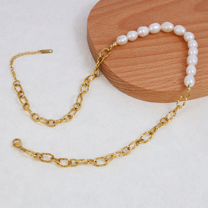 Natural Pearl Chain Necklace