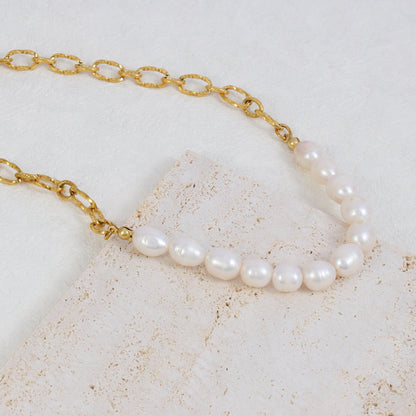 Natural Pearl Chain Necklace