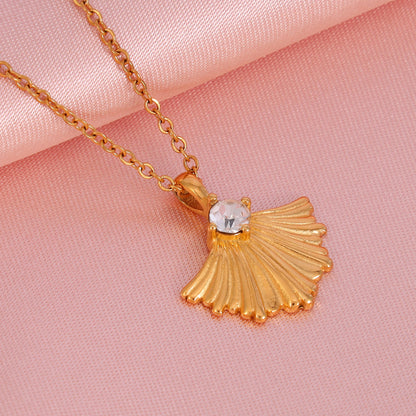 Ginkgo Leaf Pendant Necklace