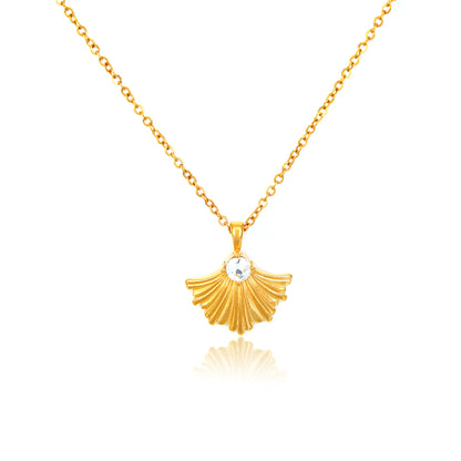 Ginkgo Leaf Pendant Necklace