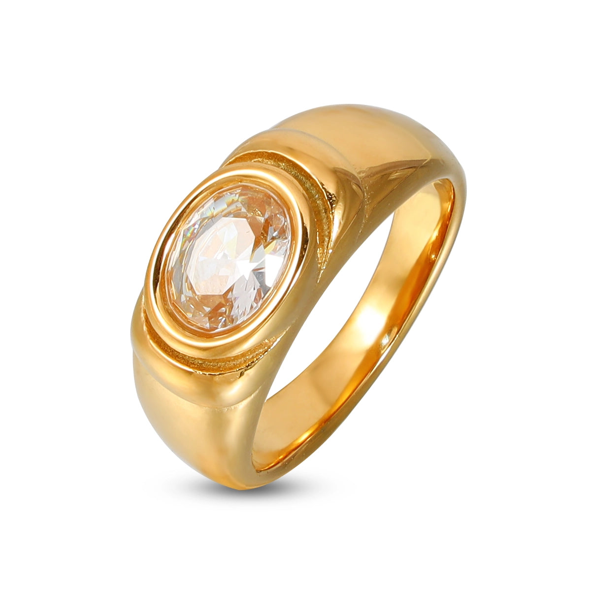 Oval Zircon Ring