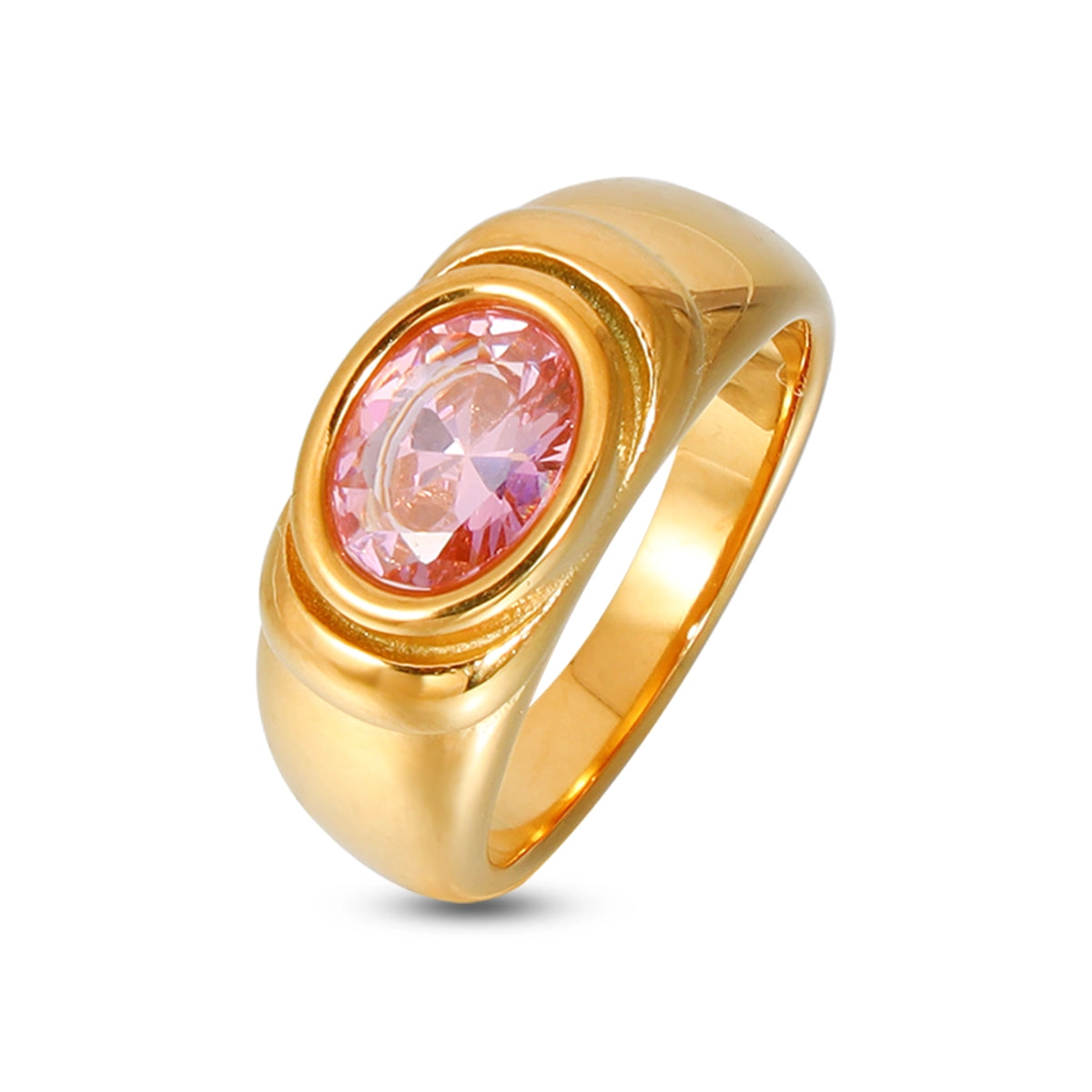 Oval Zircon Ring