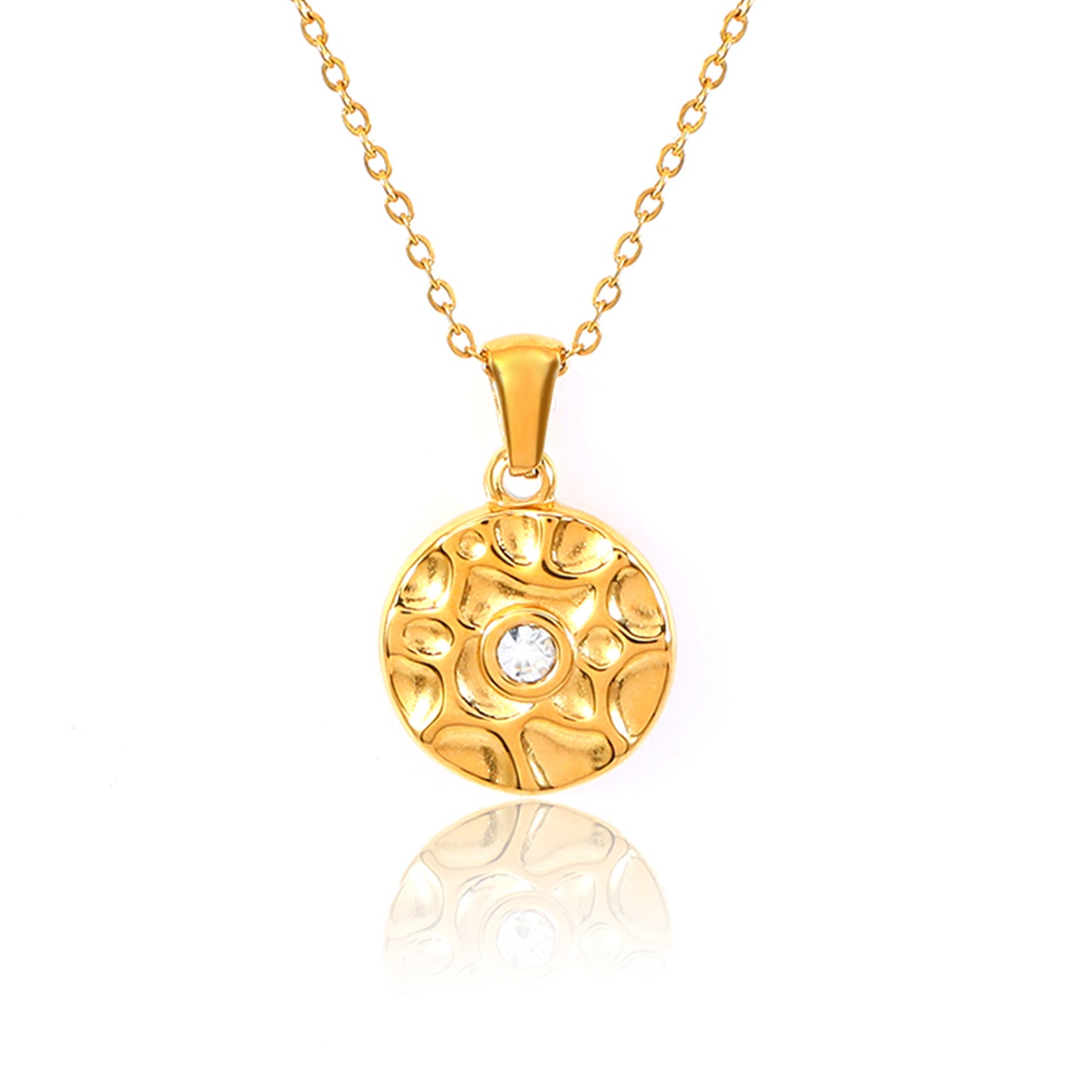 Round Zircon Pendant Necklace